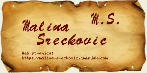 Malina Srećković vizit kartica